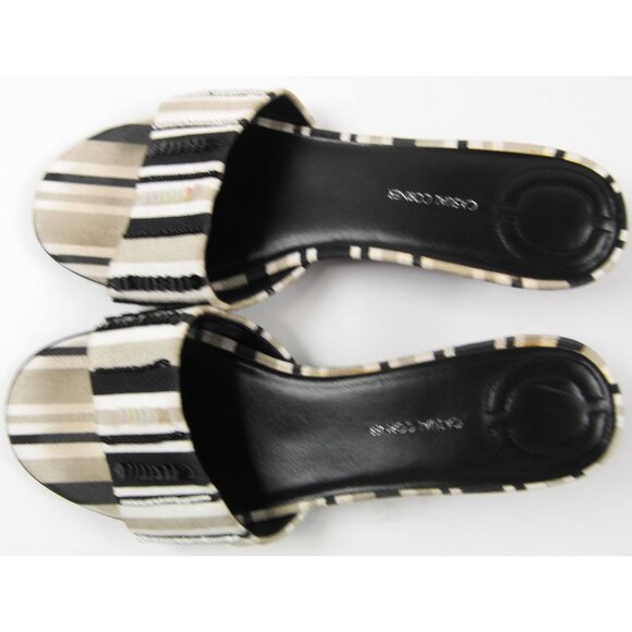 Casual Corner Flat Striped Opened Toe Sandals Women's Size 7 - Picture 4 of 5